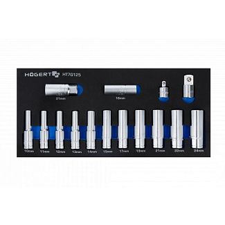 Набір головок з насадками 1/2" 14 предметів у ложементі EVA HOGERT