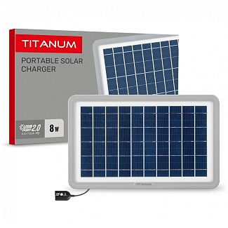 Портативна сонячна панель 8Вт TITANUM
