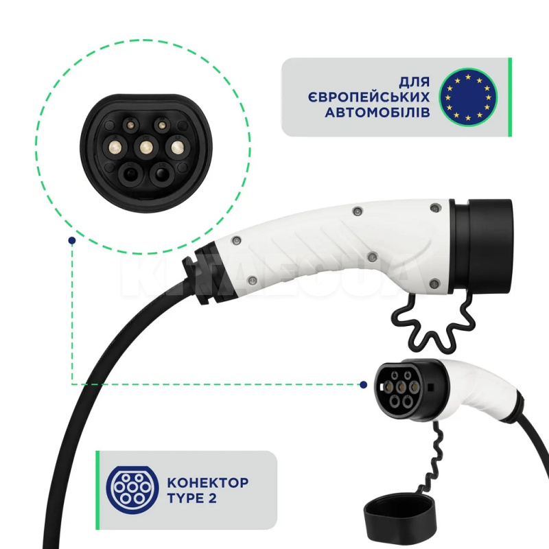 Зарядка для электромобиля Type 2 9.2 кВт 40А 1-фаза WALL UACHARGER (CHC-WL220921-21-10) - 6