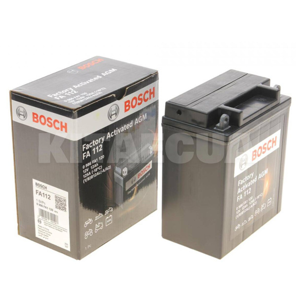 Мото акумулятор FA 112 12Ач 125А "+" праворуч BOSCH (0 986 FA1 120) - 2