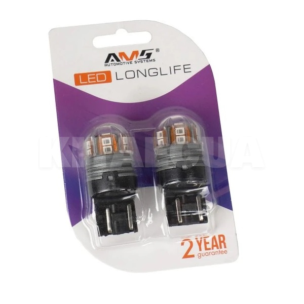 Світлодіодна лампа 12V W21/5W 1300K (компл.) AMS (41315) - 2