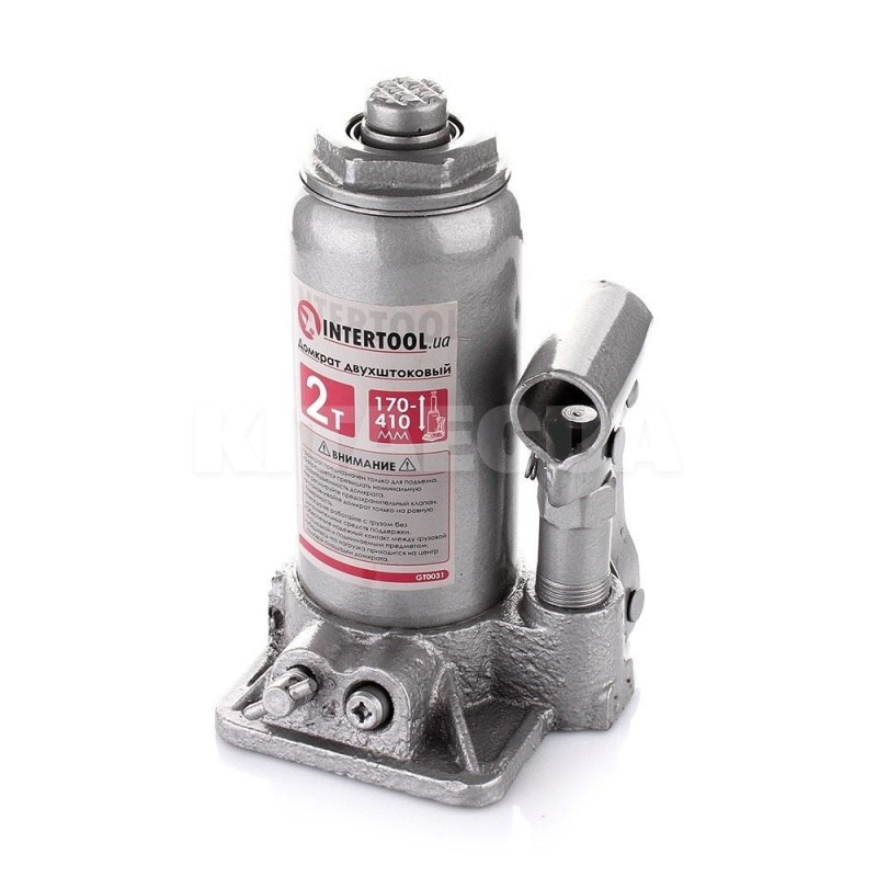 Домкрат гидравлический бутылочный до 2 т (135мм-345мм) Intertool (GT0031) - 2