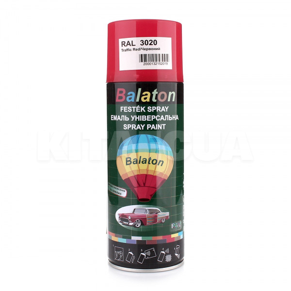 Фарба універсальна глянцева 400мл червона BALATON (RAL3020)