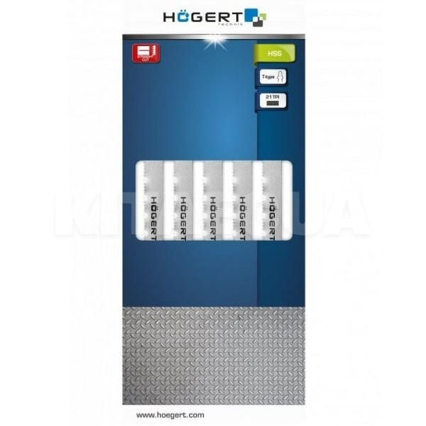 Полотно для электролобзика по металлу чистый рез 132 мм 21TPI 5 шт HOGERT (HT6D673) - 2