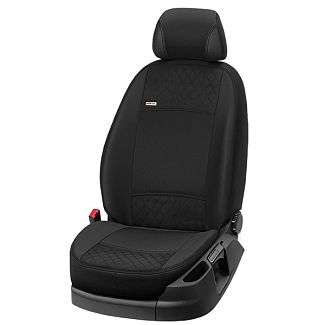 Чехлы на сиденья авто Nissan Leaf (2018) черные EMC-Elegant