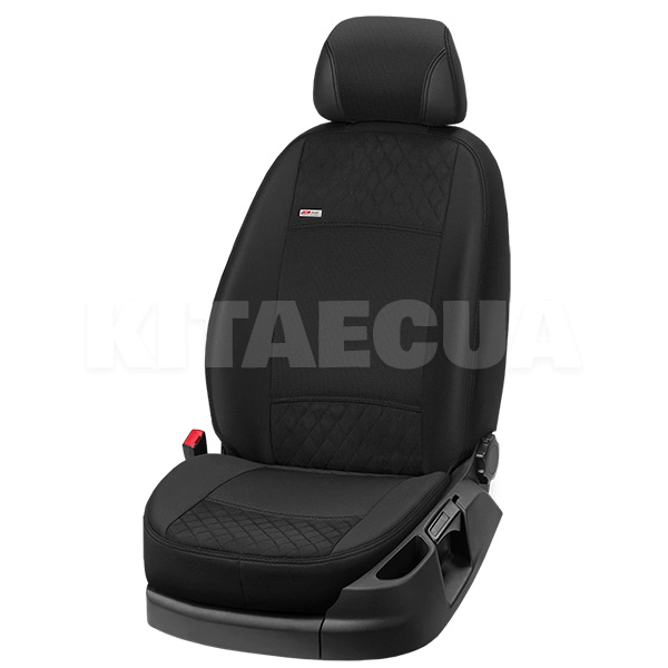 Чехлы на сиденья авто Nissan Leaf (2018) черные EMC-Elegant (908-Classic+Antara 2020)