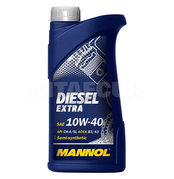 Масло моторное полусинтетическое 1л 10W-40 Diesel Extra Mannol (MN7504-1) - 2