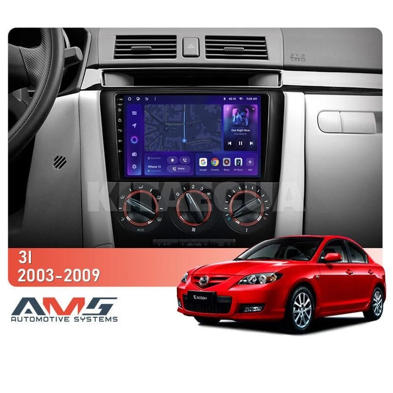 Штатна магнітола MOSS M3 4+32 ГБ 9" Mazda 3 1 BK 2003-2009 AMS (50129) - 2