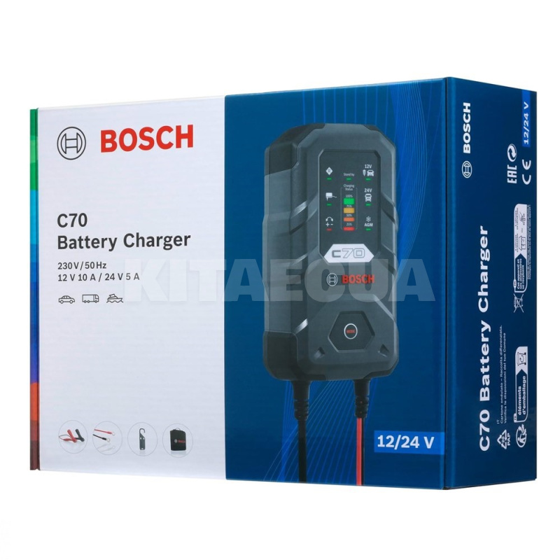 Зарядное устройство для аккумулятора C70 12В/24В 300Ач BOSCH (0189911070) - 5