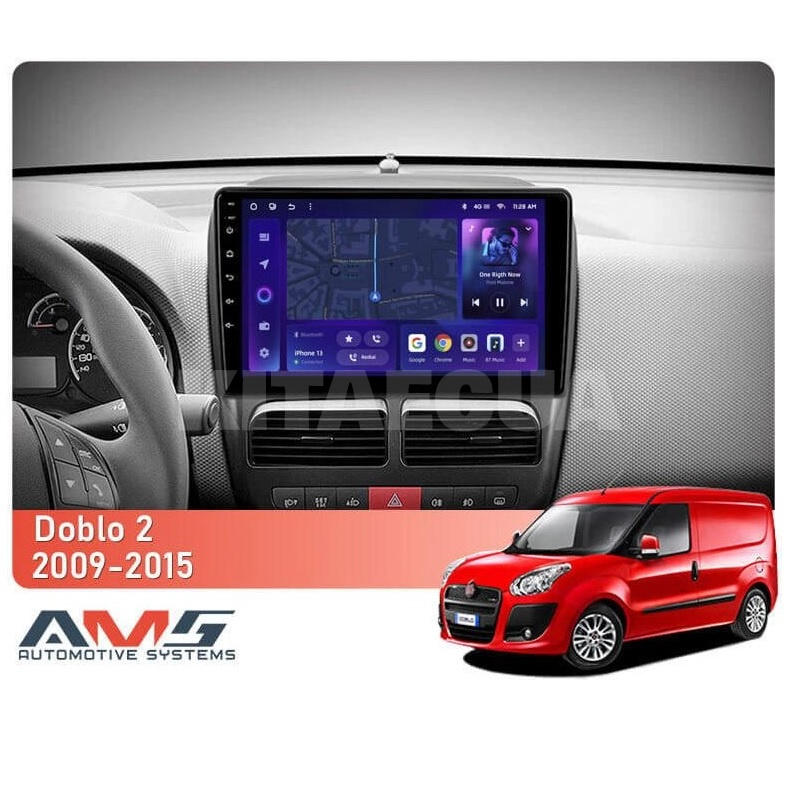 Штатна магнітола MOSS M3 4+32 ГБ 9" Fiat Doblo 2 263 2009-2015 (L1) AMS (49851) - 2