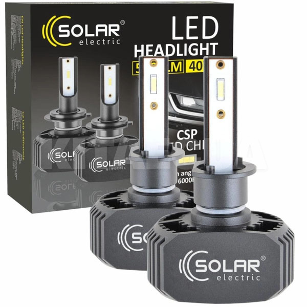 LED лампа для авто H1 P14.5s 40W 6000K (комплект) Solar (8201) - 2