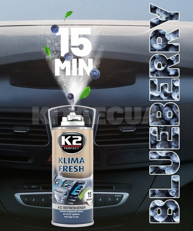 Очисник кондиціонера Klima Fresh "лохина" 150мл K2 (K222BB) - 5