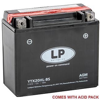 Мото аккумулятор 18Ач 310А "+" справа LP Battery