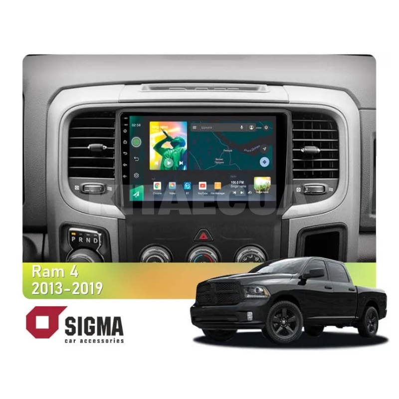 Штатна магнітола X9232 2+32 Gb 9" Dodge Ram 4 DJ 2013-2019 (F2) SIGMA4car (43508)