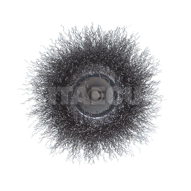 Щітка чашкова 100 мм для дриля 1/4" (кручений дріт) Intertool (BT-9100) - 2