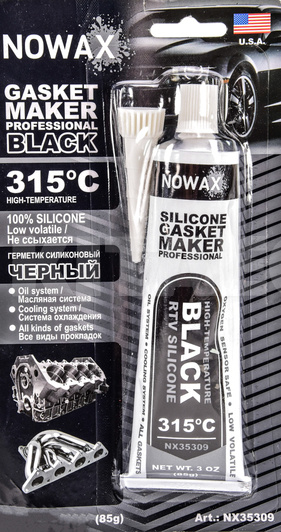 Герметик автомобільний формувач прокладок 85г Gasket MAKER чорний NOWAX (NX35309)