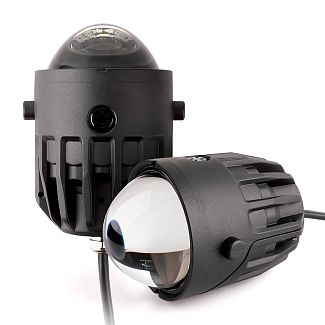 BI-LED линзы в фары противотуманные FOG F1 2" 45/50W 5500K AMS
