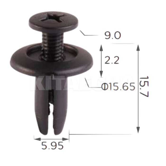 Клипса-закрутка на Honda / Toyota / Nissan (компл 10 шт) Clipss (0091) - 3