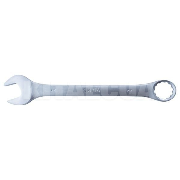 Ключ ріжково-накидний 29 мм 12-гранний матовий CrV СИЛА (201129)
