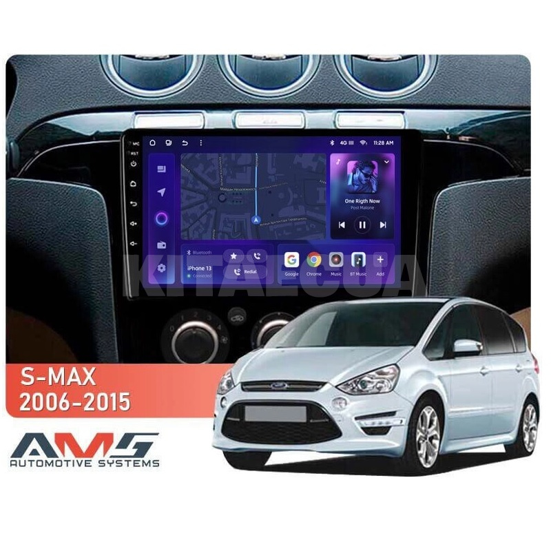 Штатна магнітола MOSS M3 4+32 ГБ 9" Ford S-MAX 1 2006-2015 (F2) AMS (49891) - 2