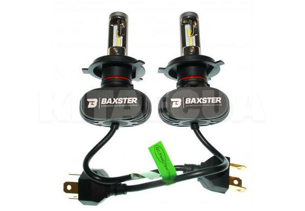 LED лампа для авто H4 P43t 50W 5000K (комплект) BAXSTER (00-00003726)