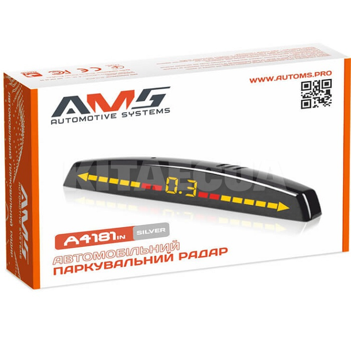 Парктроник A4181in черный на 4 датчика 18 мм AMS (12211) - 2