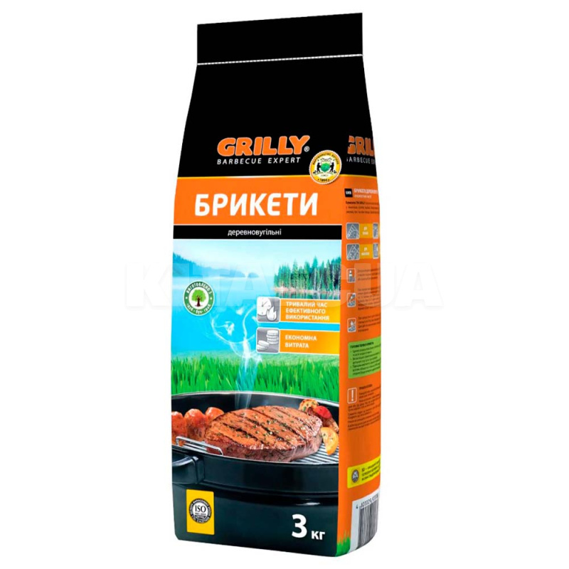 Брикеты древесноугольные 3 кг GRILLY (GR-65188)