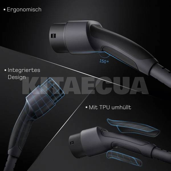 Зарядка Audi E-Tron 11 кВт 16A 3-фази Type 2 (європейське авто) DEPOW на AUDI e-tron (DE11-16-3PH-TP2-C6) - 5