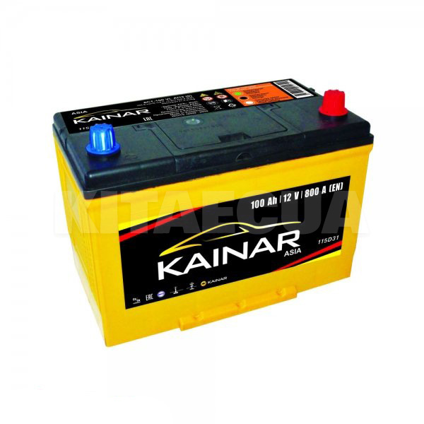 Автомобільний акумулятор Asia 100Ач 800А "+" справа KAINAR (090 341 0 110)