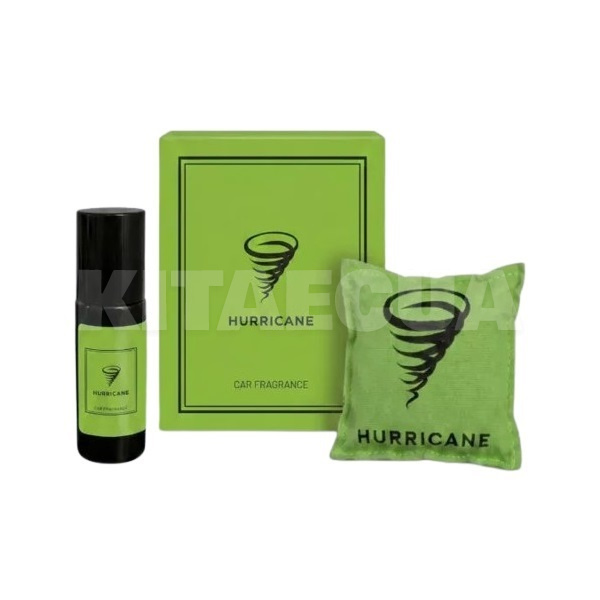 Ароматизатор автомобильный "зеленый" 10 мл на дефлектор HURRICANE (AromHarr6)