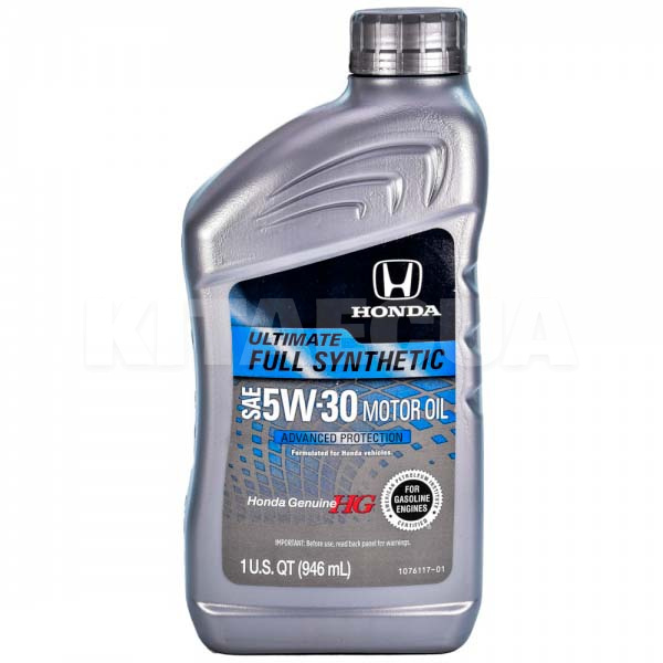 Масло моторное синтетическое 0.95л 5W-30 ULTIMATE FULL SYNTHETIC HONDA (08798-9139)