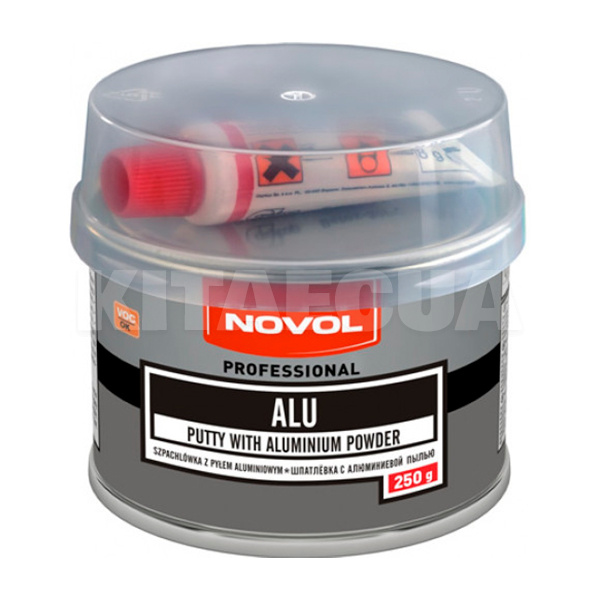 Шпаклевка 250г алюминиевая самовыравнивающаяся темно-серая ALU NOVOL (00000254966)