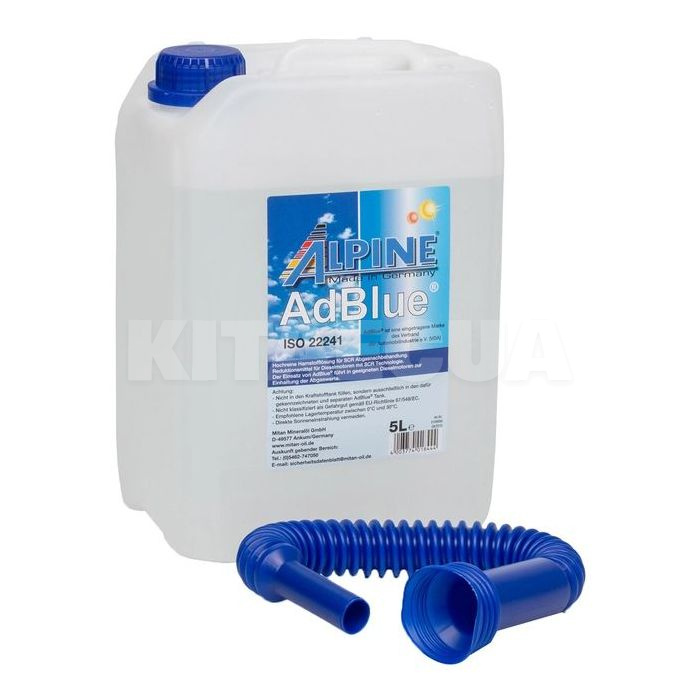 Жидкость AdBlue 5л ISO 22 241 Alpine (9004-5)