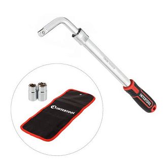 Ключ баллонный l-образный телескопический 7/19, 21/23 мм 1/2" Cr-V STORM Intertool