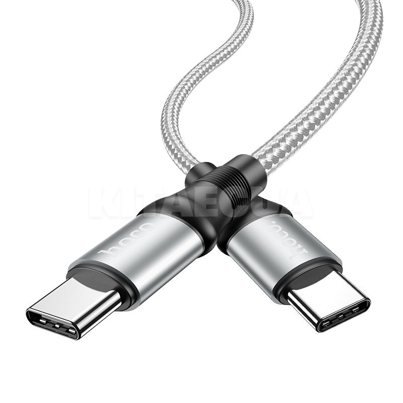 Кабель Type-C - Type-C 100W X55 2м сірий HOCO (6931474734419) - 2