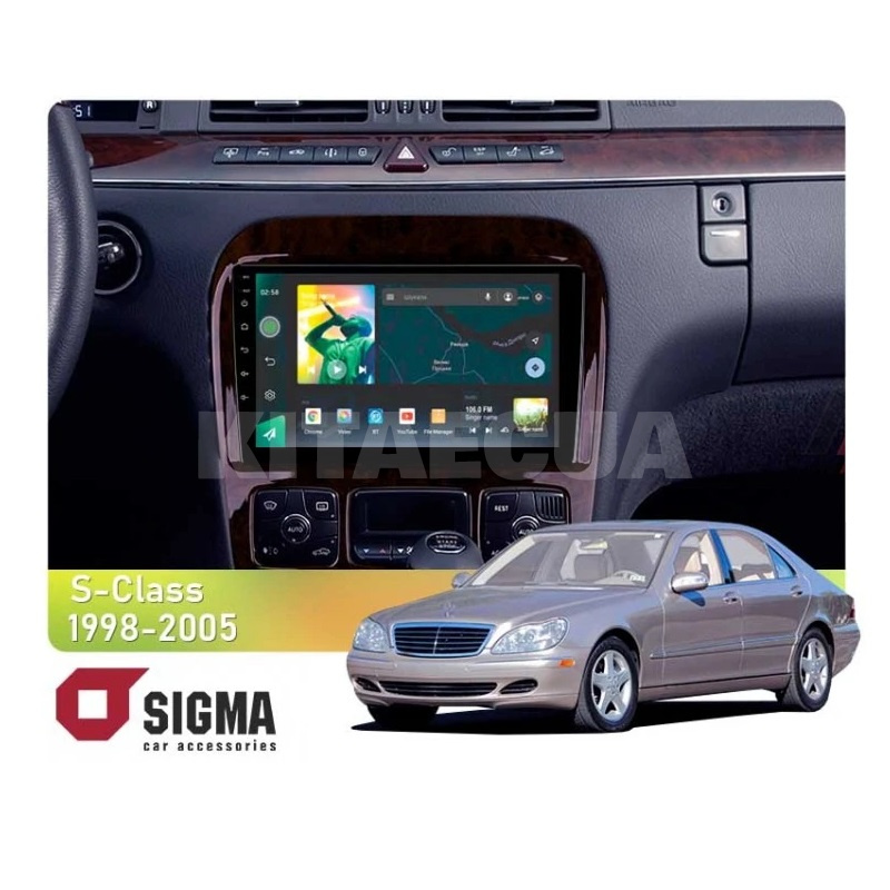 Штатная магнитола X9232 2+32 Gb 9" Mercedes Benz S-Class W220 1998-2005 (L1) SIGMA4car (33651)