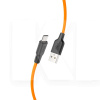Кабель USB microUSB 2.4A X21 Plus 1м чорний/оранжевий HOCO (6931474711908)