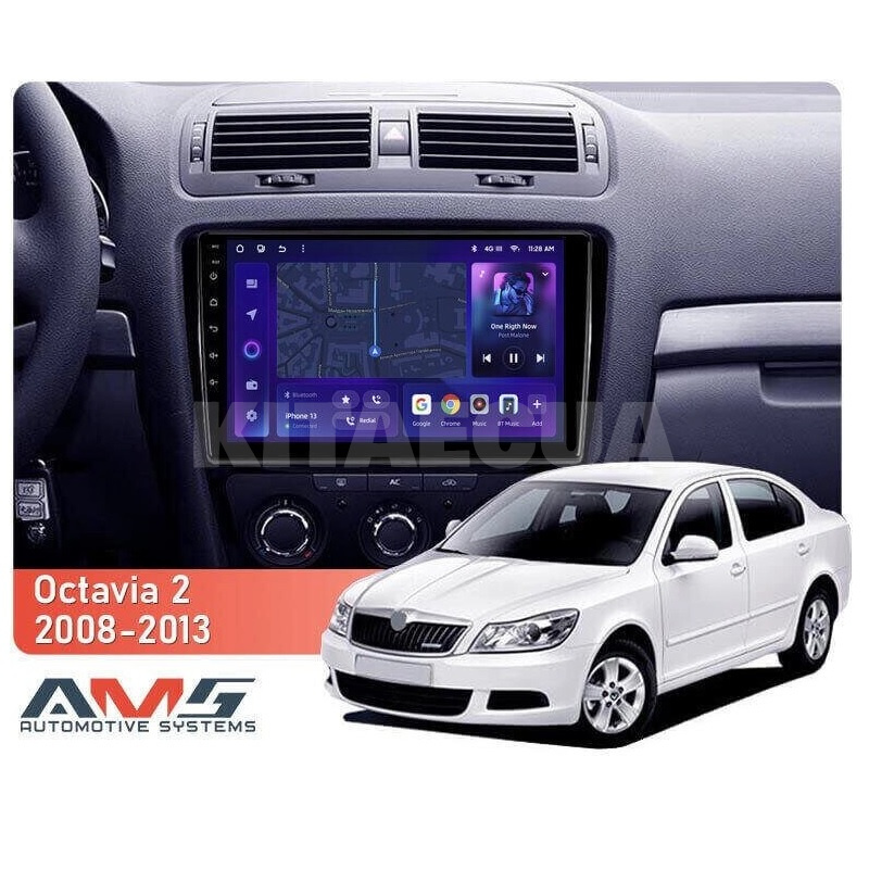Штатна магнітола MOSS M3 4+32 ГБ 10" Skoda Octavia 2 A5 2008-2013 Black AMS (50881) - 4