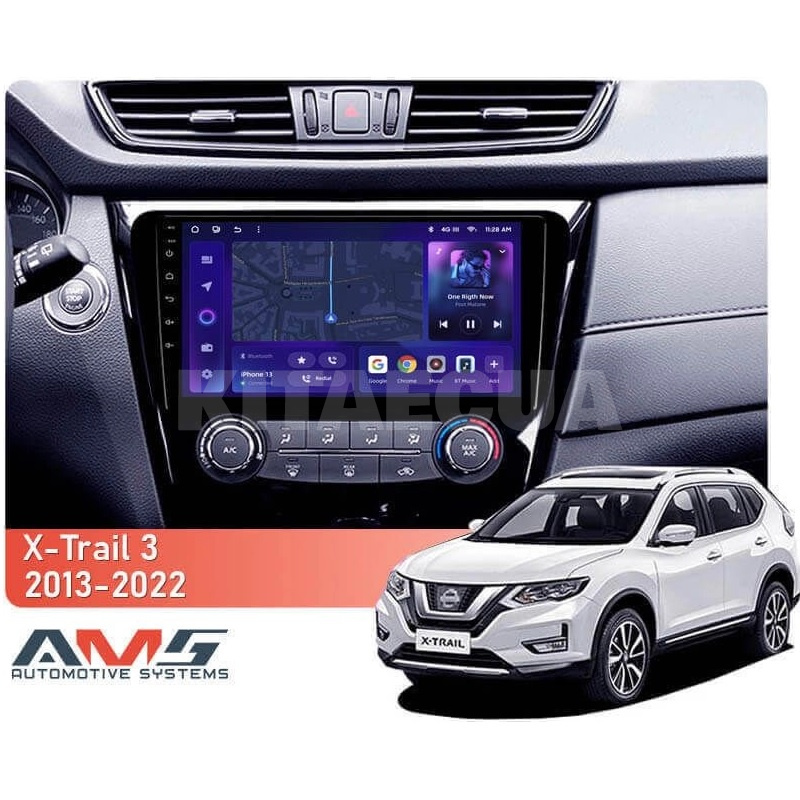 Штатна магнітола MOSS M3 4+32 ГБ 10" Nissan X-Trail 3 T32 2013-2022 Manual air conditioning (F1 C) AMS (50862) - 2