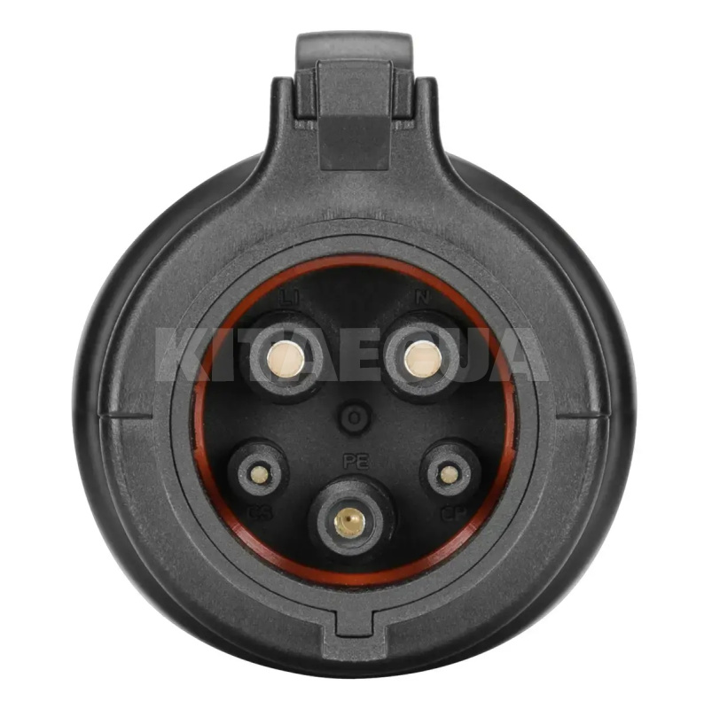 Переходник 7.4 кВт 32А 1-фаза Тype 2 (cтанция) - Тype 1 (авто) с фиксатором OLINK (АС Адаптер Type 2 - Type 1 з фіксатором) - 4