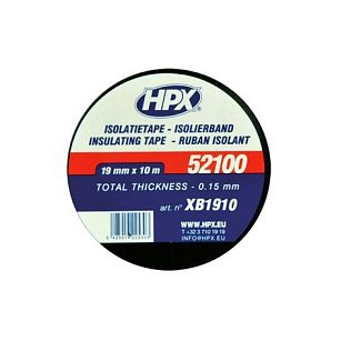 Изолента черная 10 м х 19 мм HPX