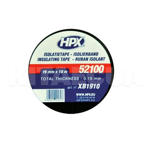 Ізолента чорна 10 м х 19 мм HPX (HPX XB1910)