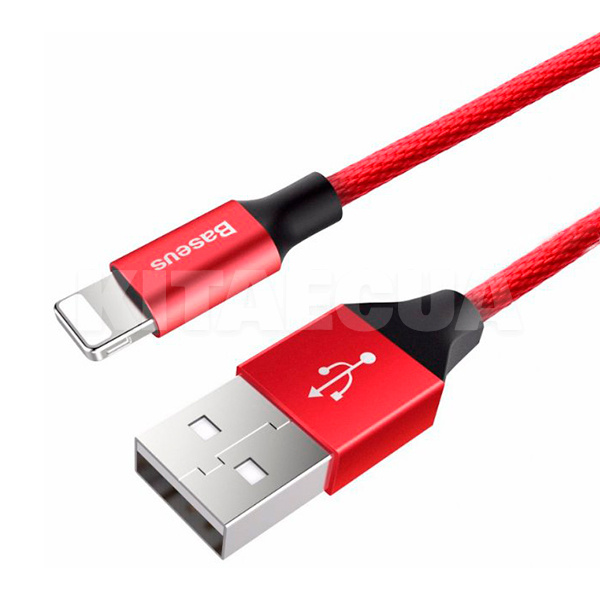 Кабель USB - Lightning 1.2м красный BASEUS (CALYW-09) - 3