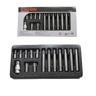 Набор бит Torx Т20-Т55 1/2" 15 предметов King Roy