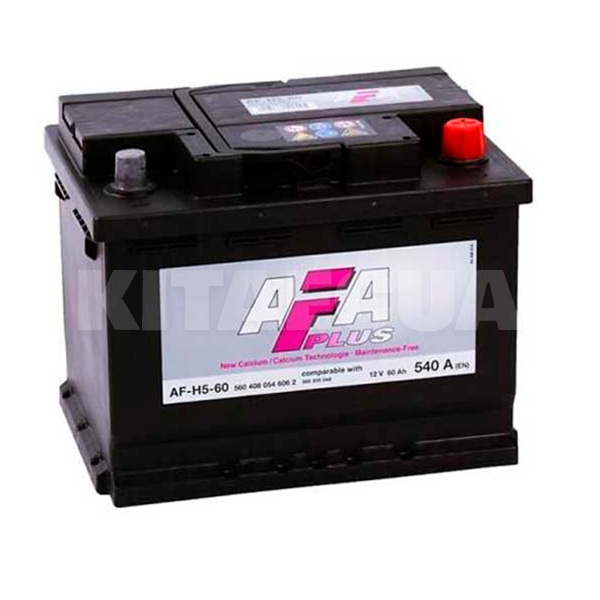 Аккумулятор автомобильный 60Ач 540А "+" справа AFA (560409054)