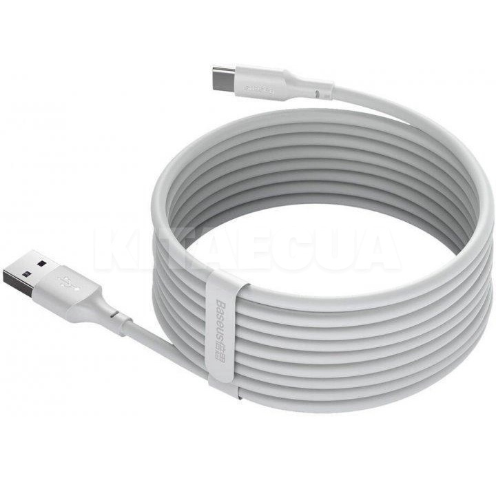 Кабель USB - Type-C 5А Simple Wisdom Data Cable Kit (2шт) 1.5м белый BASEUS (TZCATZJ-02) - 3