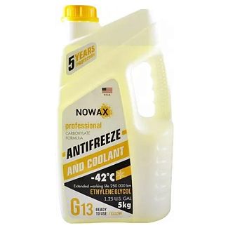 Антифриз желтый 5кг G13 -42°C NOWAX