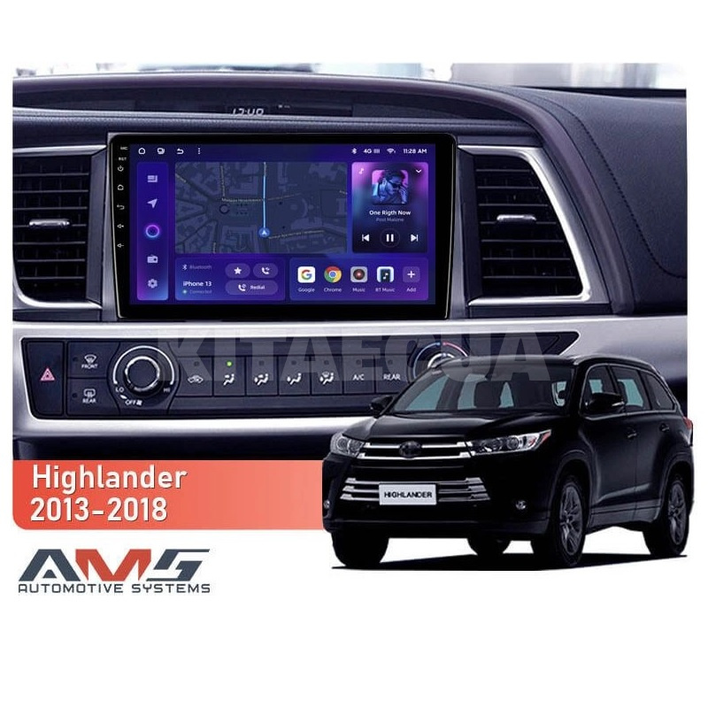 Штатна магнітола MOSS M3 4+32 ГБ 10" Toyota Highlander 3 XU50 2013-2018 (L1) AMS (50910) - 2
