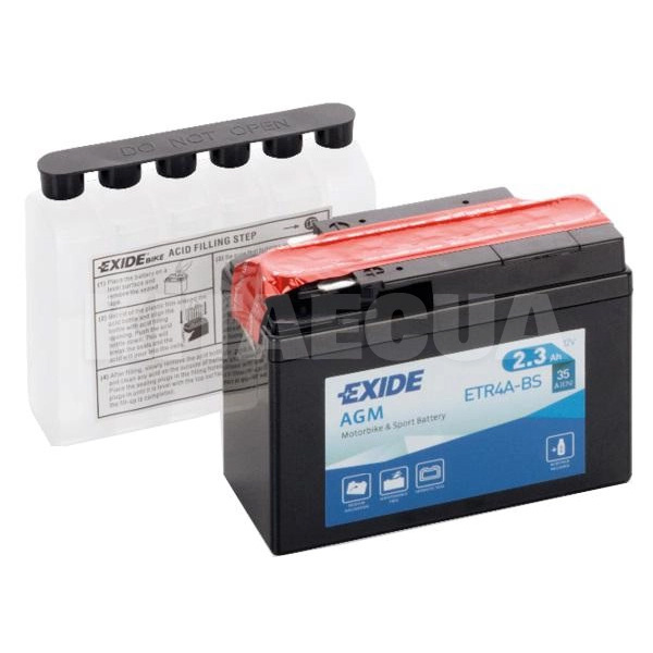 Мото акумулятор 2.3Ач 35А "+" праворуч EXIDE (ETR4A-BS)