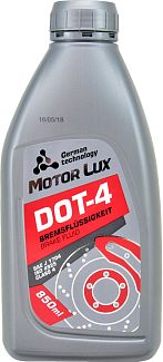 Гальмівна рідина 0.85л DOT4 MOTOR LUX